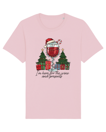 cu vin si umor de  Crăciun - I am here for the wine and presents Cotton Pink