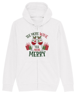 cu vin si umor de  Crăciun - The more wine the more merry Hanorac cu fermoar Unisex Connector