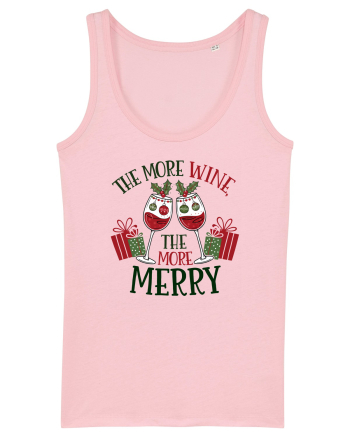 cu vin si umor de  Crăciun - The more wine the more merry Cotton Pink