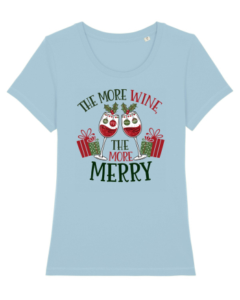 cu vin si umor de  Crăciun - The more wine the more merry Sky Blue