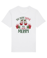 cu vin si umor de  Crăciun - The more wine the more merry Tricou mânecă scurtă Unisex Rocker