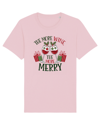 cu vin si umor de  Crăciun - The more wine the more merry Cotton Pink