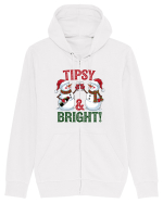 cu vin si umor de  Crăciun - Tipsy and bright Hanorac cu fermoar Unisex Connector