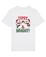 cu vin si umor de  Crăciun - Tipsy and bright Tricou mânecă scurtă Unisex Rocker