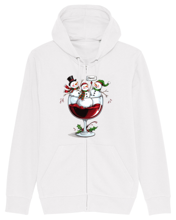 cu vin si umor de  Crăciun - Wine and cheering snowmen White