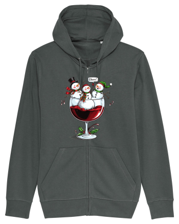 cu vin si umor de  Crăciun - Wine and cheering snowmen Anthracite