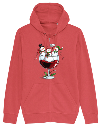 cu vin si umor de  Crăciun - Wine and cheering snowmen Carmine Red