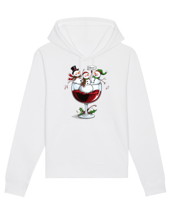 cu vin si umor de  Crăciun - Wine and cheering snowmen White