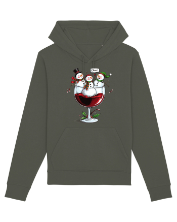 cu vin si umor de  Crăciun - Wine and cheering snowmen Khaki