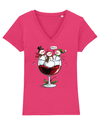 cu vin si umor de  Crăciun - Wine and cheering snowmen Raspberry