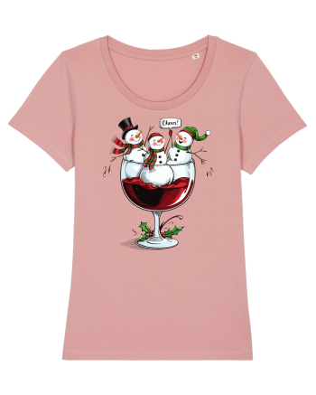 cu vin si umor de  Crăciun - Wine and cheering snowmen Canyon Pink