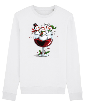 cu vin si umor de  Crăciun - Wine and cheering snowmen White