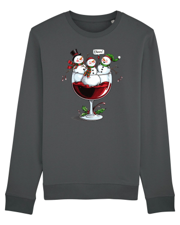 cu vin si umor de  Crăciun - Wine and cheering snowmen Anthracite