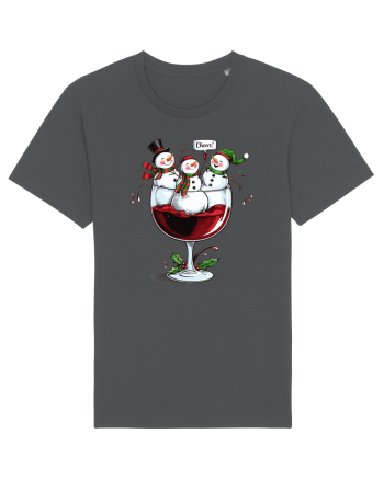 cu vin si umor de  Crăciun - Wine and cheering snowmen Anthracite