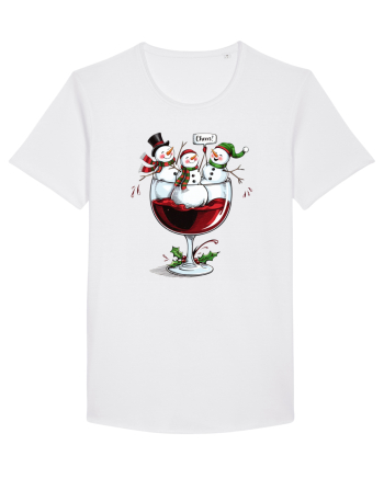 cu vin si umor de  Crăciun - Wine and cheering snowmen White