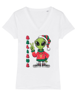 Crăciun extraterestru - Believe Tricou mânecă scurtă guler V Damă Evoker