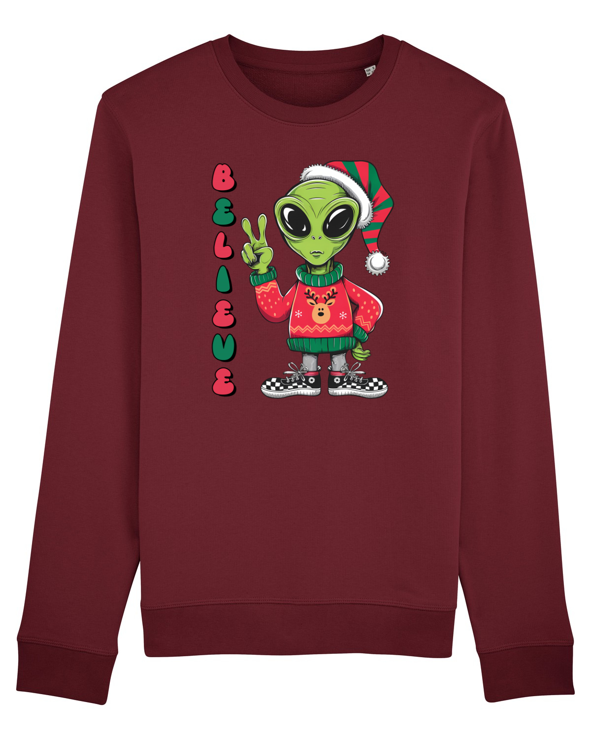 Bluză mânecă lungă Unisex Rise Burgundy
