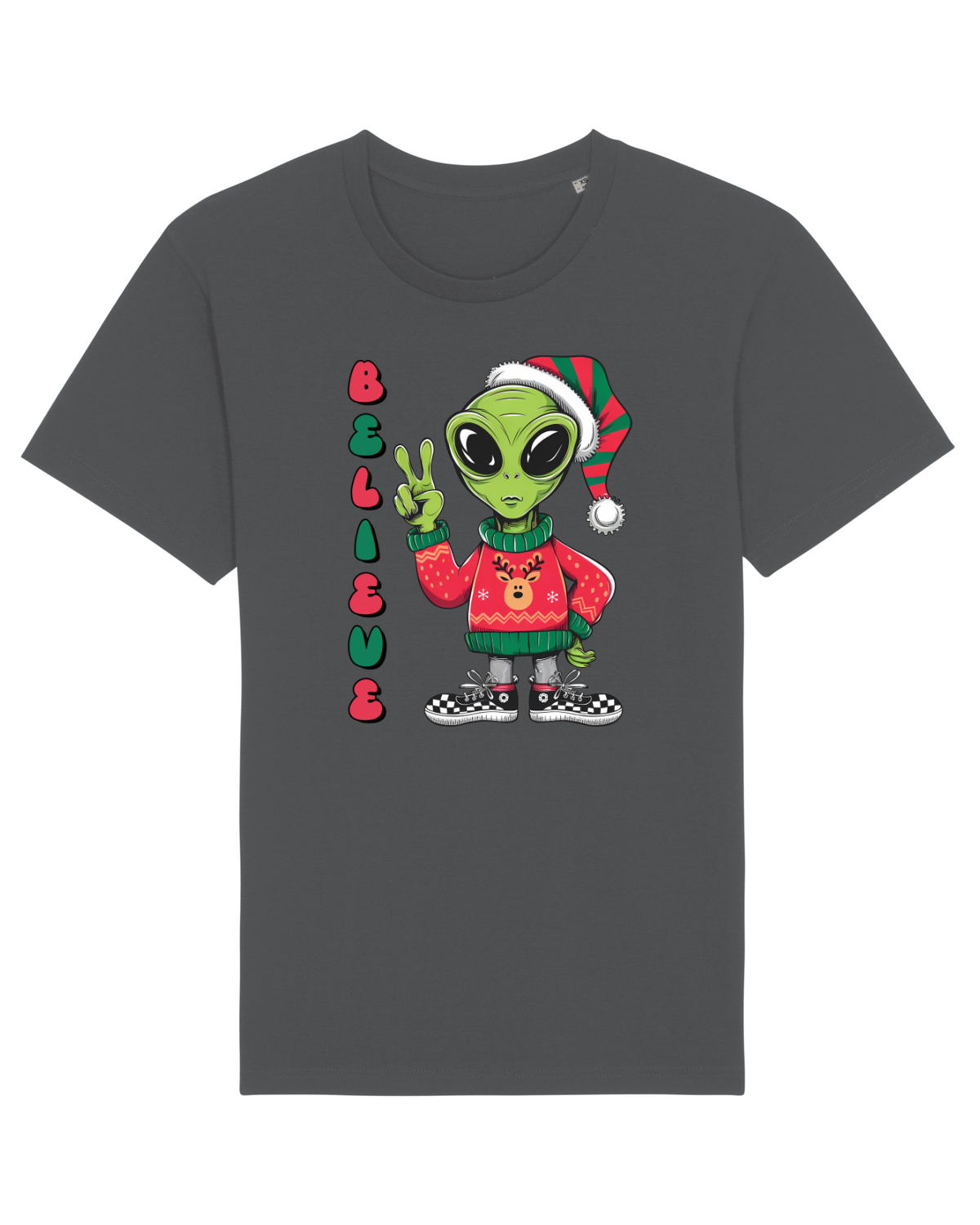Tricou mânecă scurtă Unisex Rocker Anthracite