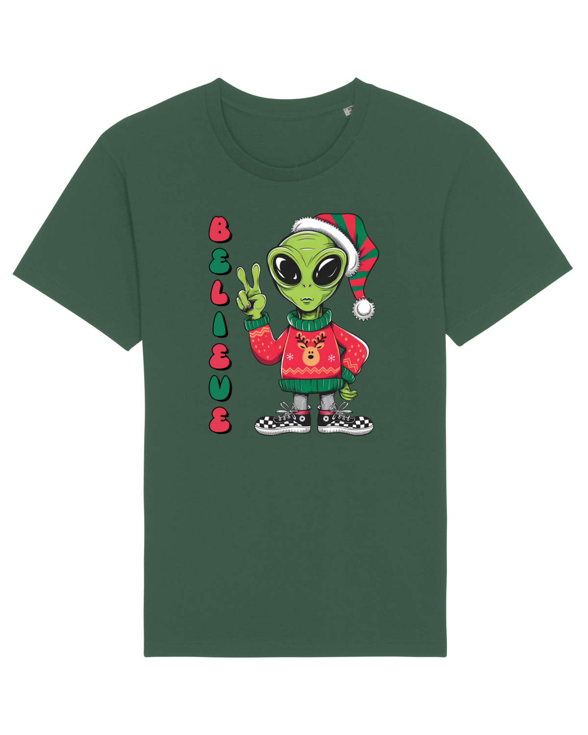 Tricou mânecă scurtă Unisex Rocker Bottle Green