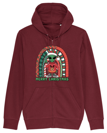 Crăciun extraterestru - Merry Christmas Alien Burgundy