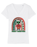Crăciun extraterestru - Merry Christmas Alien Tricou mânecă scurtă guler V Damă Evoker