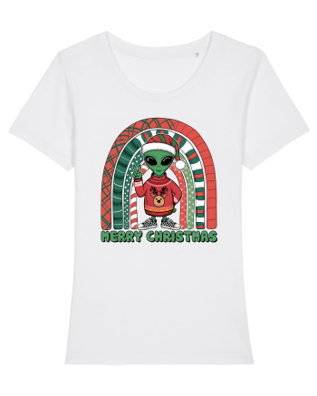 Crăciun extraterestru - Merry Christmas Alien White