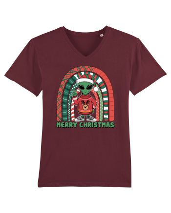 Crăciun extraterestru - Merry Christmas Alien Burgundy