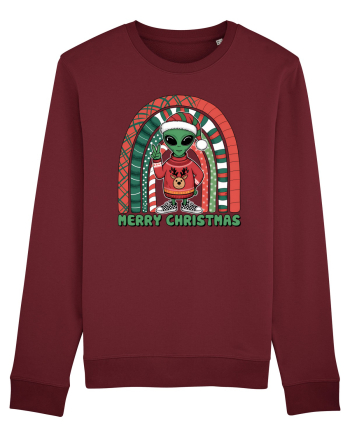Crăciun extraterestru - Merry Christmas Alien Burgundy