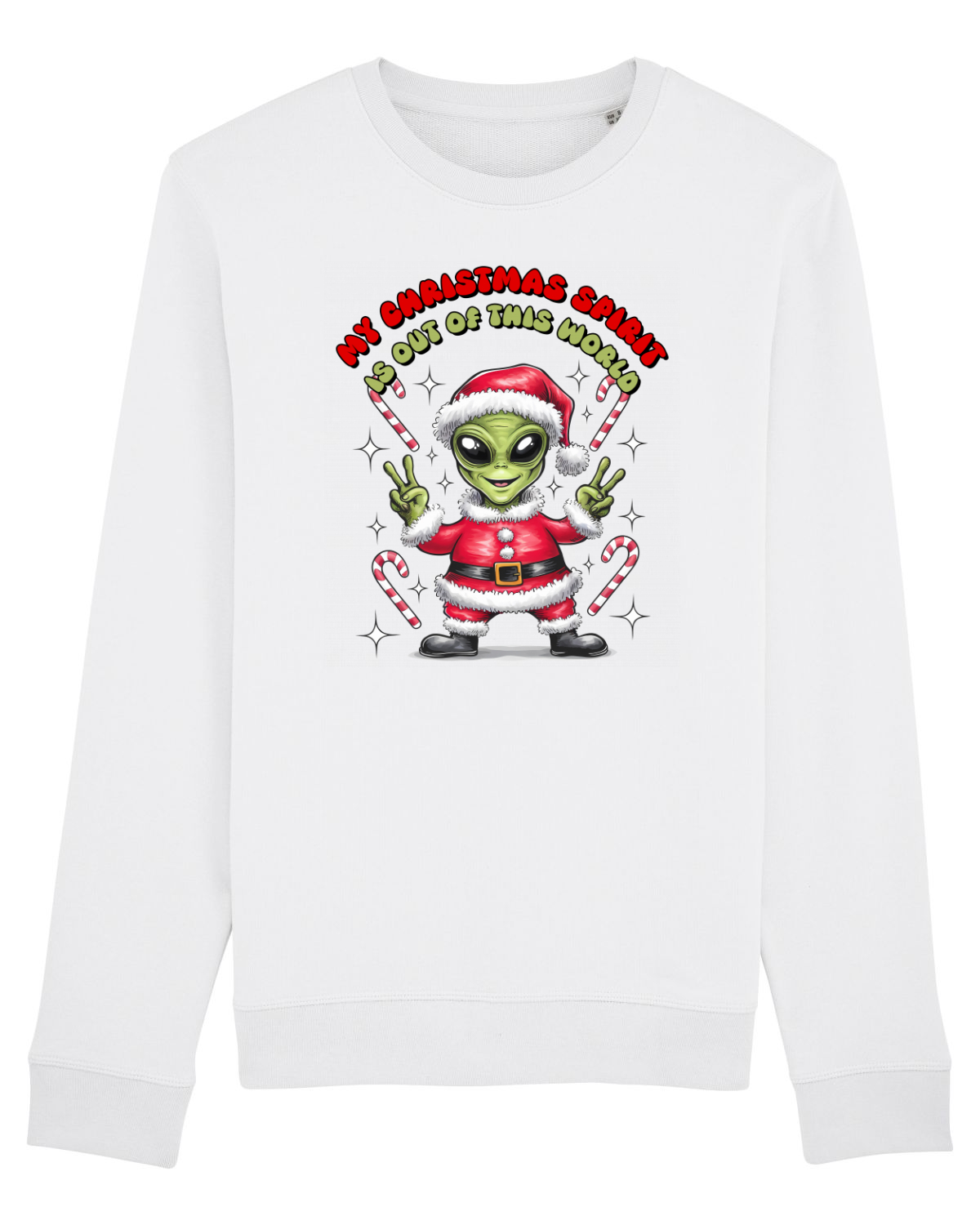 Bluză mânecă lungă Unisex Rise White