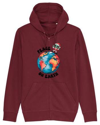 Crăciun extraterestru - Peace on Earth Burgundy