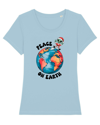 Crăciun extraterestru - Peace on Earth Sky Blue