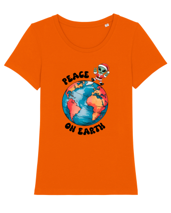 Crăciun extraterestru - Peace on Earth Bright Orange
