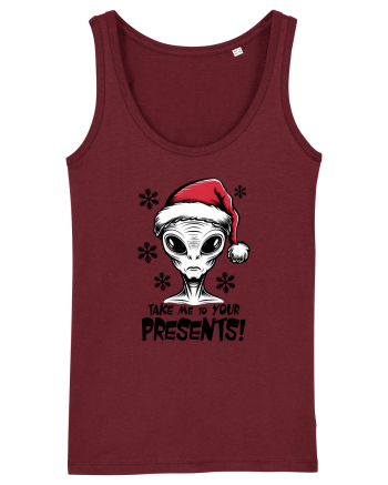 Crăciun extraterestru - Take me to your presents Burgundy