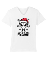Crăciun extraterestru - Take me to your presents Tricou mânecă scurtă guler V Bărbat Presenter
