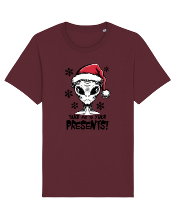 Crăciun extraterestru - Take me to your presents Burgundy