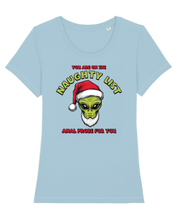 Crăciun extraterestru - You are on the naughty list Sky Blue