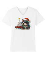 de Crăciun cu pisici rebele - Is this jolly enough Tricou mânecă scurtă guler V Bărbat Presenter