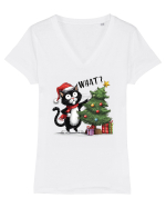de Crăciun cu pisici rebele - What Tricou mânecă scurtă guler V Damă Evoker