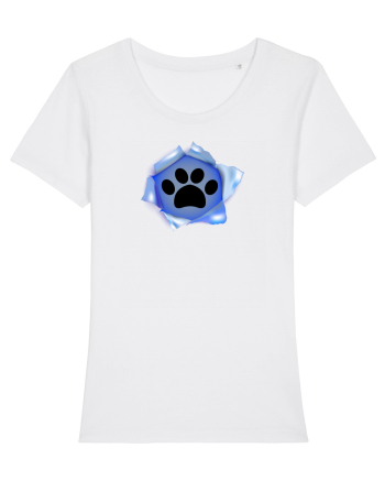 Dog footprint White