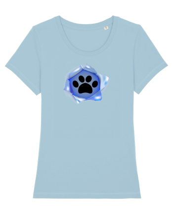 Dog footprint Sky Blue