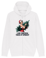 de Crăciun pentru femei cu atitudine - I like them real thick an sprucey Hanorac cu fermoar Unisex Connector