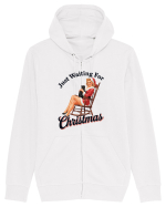 de Crăciun pentru femei cu atitudine - Just waiting for Christmas Hanorac cu fermoar Unisex Connector