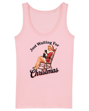 de Crăciun pentru femei cu atitudine - Just waiting for Christmas Cotton Pink