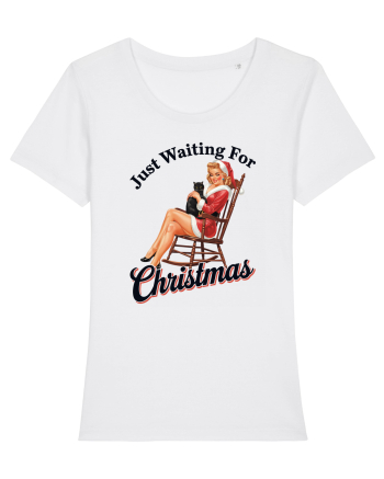 de Crăciun pentru femei cu atitudine - Just waiting for Christmas White