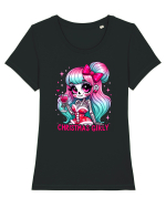 nonconformist de Crăciun - Christmas Girly Tricou mânecă scurtă guler larg fitted Damă Expresser