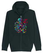 nonconformist de Crăciun - Holly Jolly Skeleton Hanorac cu fermoar Unisex Connector