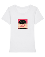 Meow! Tricou mânecă scurtă guler larg fitted Damă Expresser