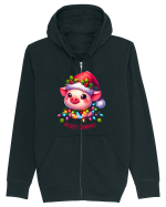 nonconformist de Crăciun - Merry oinkmas Hanorac cu fermoar Unisex Connector
