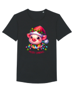 nonconformist de Crăciun - Merry oinkmas Tricou mânecă scurtă guler larg Bărbat Skater