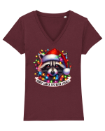 nonconformist de Crăciun - Sorry Santa I have been ferral Tricou mânecă scurtă guler V Damă Evoker